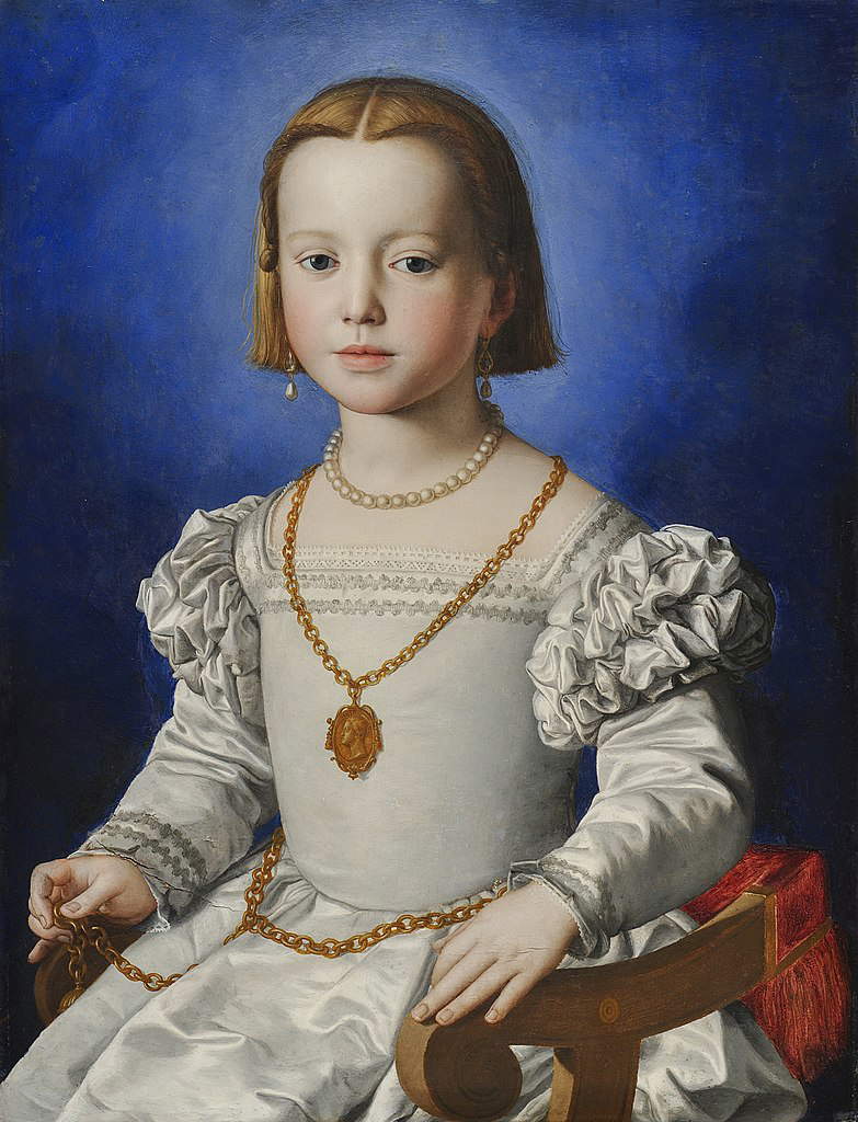 Bronzino, Ritratto di Bia de' Medici (1542 circa; olio su tavola, 64 x 48 cm; Firenze, Uffizi)

