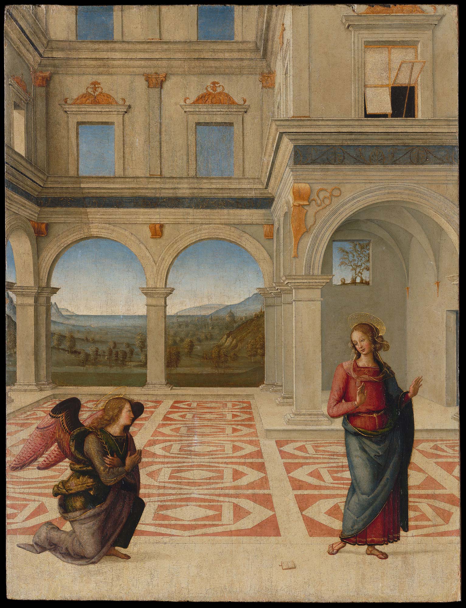 Perugino, Annunciazione Ranieri (1495–1500 circa; tempera su tavola; Perugia, Galleria Nazionale dell’Umbria)
